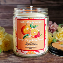 Load image into Gallery viewer, Sweet Orange Chili Pepper Soy Candle – Bright Citrus &amp; Warm Spice Candle
