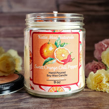 Load image into Gallery viewer, Sweet Orange Chili Pepper Soy Candle – Bright Citrus &amp; Warm Spice Candle
