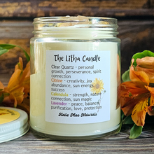 Load image into Gallery viewer, Litha Ritual Candle – Floral Summer Solstice Soy Candle for Sun Energy, Joy &amp; Seasonal Celebration
