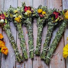 Load image into Gallery viewer, Mugwort and Seasonal Flower and Herb Bundle
