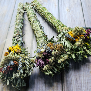 Mugwort and Seasonal Flower and Herb Bundle