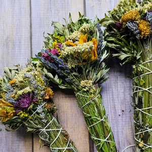 Mugwort and Seasonal Flower and Herb Bundle