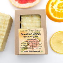 Load image into Gallery viewer, Citrus scented natural bar soap
