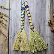 Load image into Gallery viewer, Mini Altar Broom - Handmade Hawktail Whisk Broom
