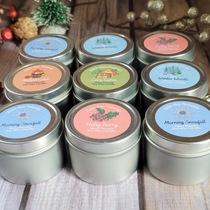 Mini holiday scented soy wax candle