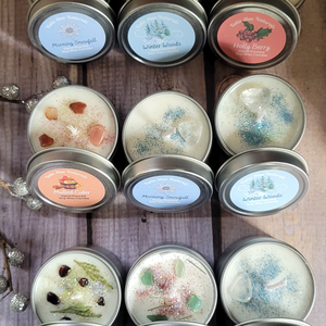 Mini holiday scented soy wax candle 