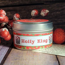 Load image into Gallery viewer, Holly King holiday scented soy wax candle 
