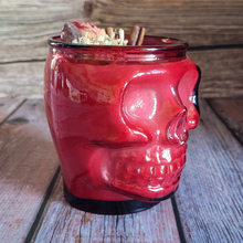 Load image into Gallery viewer, Cinnamon Sticks Red Skull Candle
