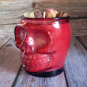 Cinnamon Sticks Red Skull Candle