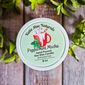 Peppermint Mocha Soy Wax Candle - 9 oz