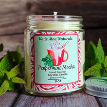Load image into Gallery viewer, Peppermint Mocha Soy Candle – Chocolate Coffee Handcrafted Candle
