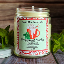 Load image into Gallery viewer, Peppermint Mocha Soy Candle – Chocolate Coffee Handcrafted Candle
