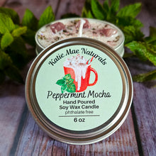 Load image into Gallery viewer, Peppermint Mocha Soy Candle – Chocolate Coffee Handcrafted Candle
