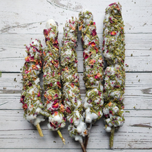 Load image into Gallery viewer, Yule Mullein Torch - Holiday Scented Fire Starter
