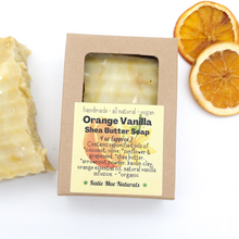Load image into Gallery viewer, Orange Vanilla Vegan Shave Soap with Shea Butter

