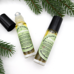 Abundance Herb and Crystal Infused Oil Roller - Cinnamon Grapefruit Scent