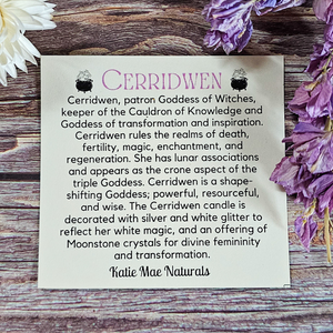 Cerridwen Goddess Soy Wax Candle (Divine Elegance) - 6 oz
