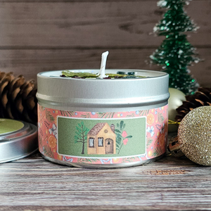Cozy Cabin Soy Wax Candle - 6 oz Holiday Scented Soy Candle