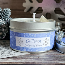 Load image into Gallery viewer, The Cailleach Goddess of Winter Candle (Winter Woods) - 6 oz
