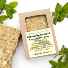 Load image into Gallery viewer, Lemon spearmint poppy seed soap
