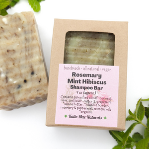 Rosemary Mint Hibiscus Vegan Shampoo Bar