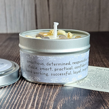 Load image into Gallery viewer, Hand poured soy wax candle for Capricorn 
