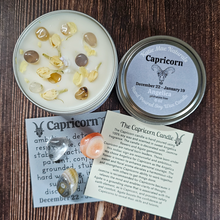 Load image into Gallery viewer, Candle and crystals gift set for Capricorn 
