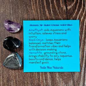 Gemstones for Aquarius set of 3
