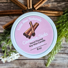 Load image into Gallery viewer, Cinnamon sticks Imbolc soy candle
