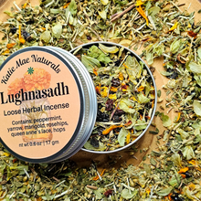 Load image into Gallery viewer, Lughnasadh Herbal Incense – Yarrow Peppermint Harvest Blend for Gratitude, Abundance &amp; Lammas Rituals
