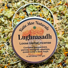 Load image into Gallery viewer, Lughnasadh Herbal Incense – Yarrow Peppermint Harvest Blend for Gratitude, Abundance &amp; Lammas Rituals
