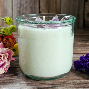Blackened Amethyst Soy Candle in Recycled Glass Jar - 10 oz