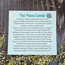 Load image into Gallery viewer, Pisces candle information card
