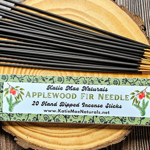Applewood fir needle hand dipped incense sticks 