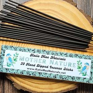 Eco friendly hand dipped incense sticks in compostable packaging 