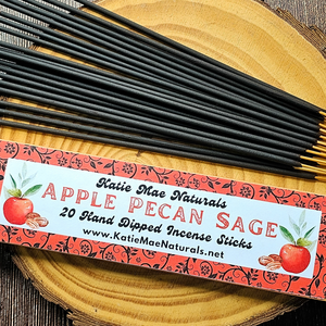 Apple pecan sage hand dipped incense sticks 