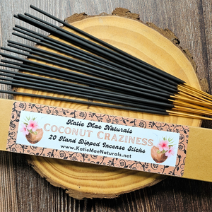 Hand dipped incense sticks coconut scented 