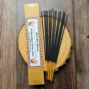 Coconut hand dipped incense sticks
