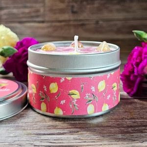 Raspberry lemonade soy wax candle 