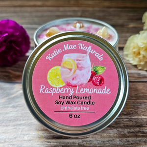 Raspberry lemonade soy candle 