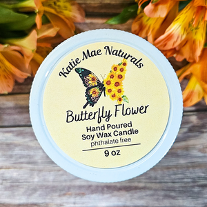 Butterfly flower scented summer solstice candle