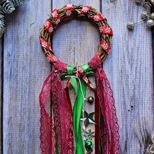 Load image into Gallery viewer, Yule Witches Bells Christmas Door Wreath
