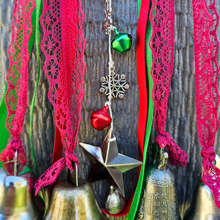 Load image into Gallery viewer, Yule Witches Bells Christmas Door Wreath
