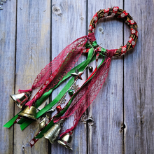 Load image into Gallery viewer, Yule Witches Bells Christmas Door Wreath
