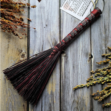 Load image into Gallery viewer, Mini Hawk Tail Whisk Broom in Red and Black
