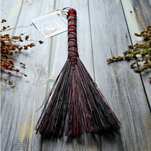 Load image into Gallery viewer, Mini Hawk Tail Whisk Broom in Red and Black
