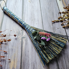 Load image into Gallery viewer, Mini hawk tail whisk broom adorned with dries flowers
