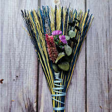 Load image into Gallery viewer, Mini Hawk Tail Whisk Broom with Dried Florals
