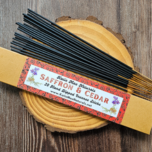 Load image into Gallery viewer, Saffron and Cedar Hand Dipped Incense Sticks
