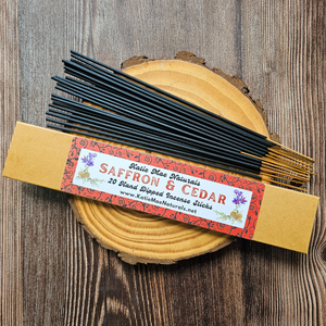 Saffron and Cedar Hand Dipped Incense Sticks